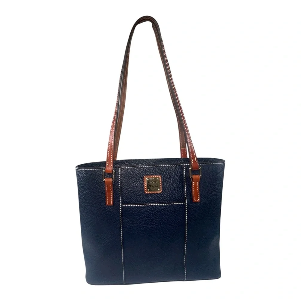 Dooney & Bourke Lexington Small Tote Midnight Blue Navy Pebble Leather Shopper